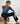 Pull homme col V en cachemire 2 fils bleu – Rodier, vue 2