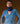 Cashmere Tunisian collar sweater - Azure Blue