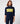 Two-tone short turtleneck sweater - Navy Blue