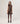 Mouwloos vest met hoge kraag - Havana Brown