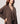 Oversized open vest - Havana Brown