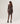 Midi-lengte gebreide jurk - Havana Brown
