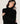 Oversized kasjmier trui met hoge hals - Zwart