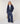 Oversized grof gebreid vest - Marineblauw