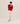 Trui van merinowol met V-hals - Rood
