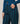 Rechte canvas broek met print - Blauw
