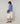 Driekleurig vest van merinowol - Horizon Blue