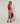 Twin set col rond en soie - Framboise