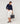Kort vest met schoudervulling - Marineblauw