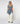 Wollen twinset met ronde hals - Blauwgrijs