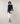 Pull col rond jacquard - Bleu Marine