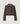Kort gebreid vest met dubbele rij knopen, Milano, taupe bruin