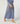 Lange gebreide rok - Blauw